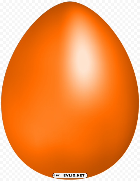orange easter egg Transparent Background Isolated PNG Character