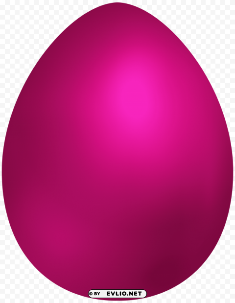 Pink Easter Egg Transparent Background Isolated PNG Design