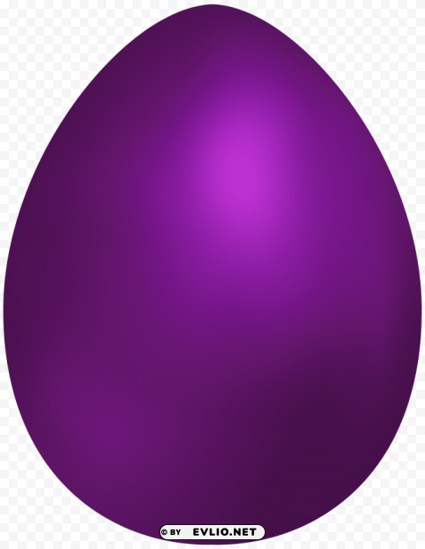 Purple Easter Egg Transparent Background Isolated PNG Icon