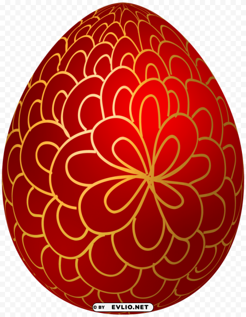red decorative easter egg Transparent PNG graphics library