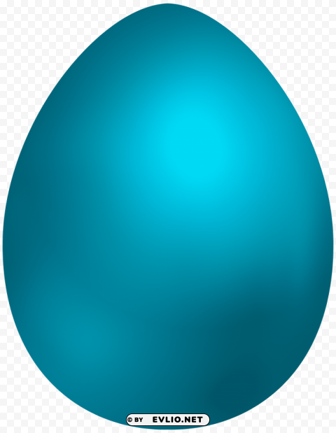 sky blue easter egg Transparent Background Isolated PNG Figure