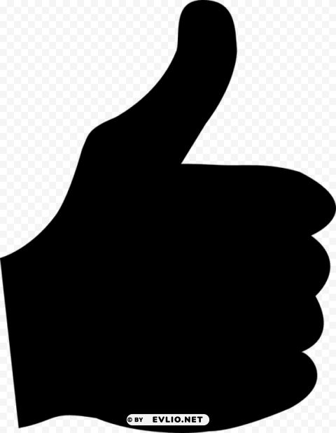 thumbs up silhouette PNG Graphic with Clear Isolation