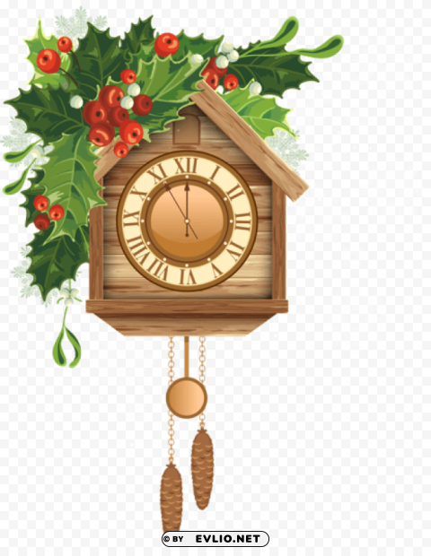 christmas cuckoo clock PNG Image with Clear Background Isolated