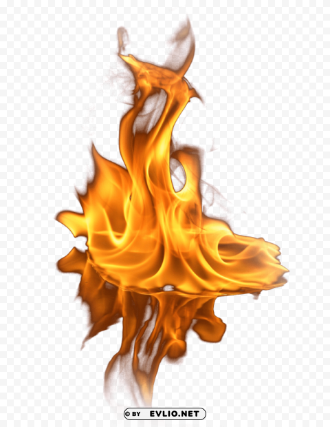 fire flame Isolated Artwork on Clear Background PNG