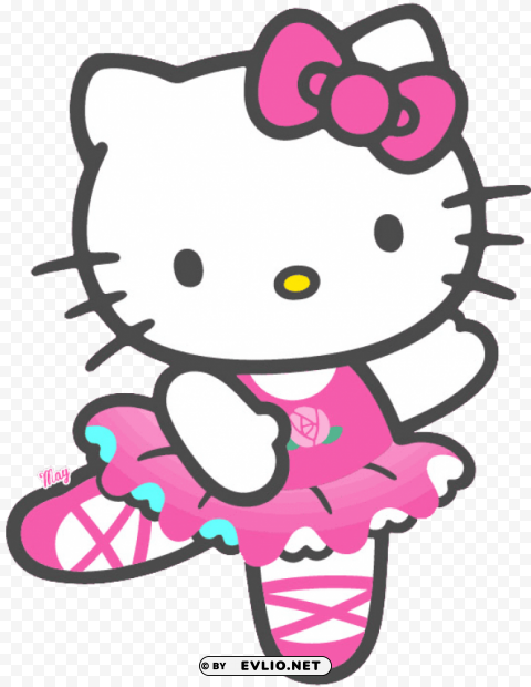 hello kitty dancing PNG Graphic with Transparent Isolation PNG transparent with Clear Background ID 60d98f82
