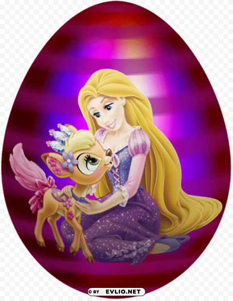 kids easter egg princess rapunzel PNG Image with Isolated Transparency
