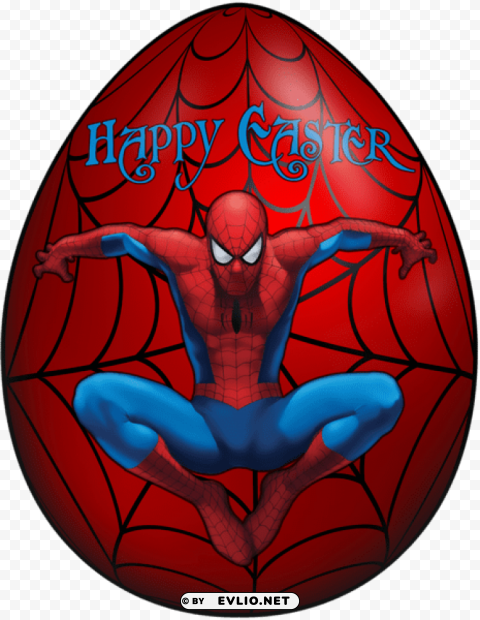 kids easter egg spiderman PNG Graphic with Isolated Transparency
