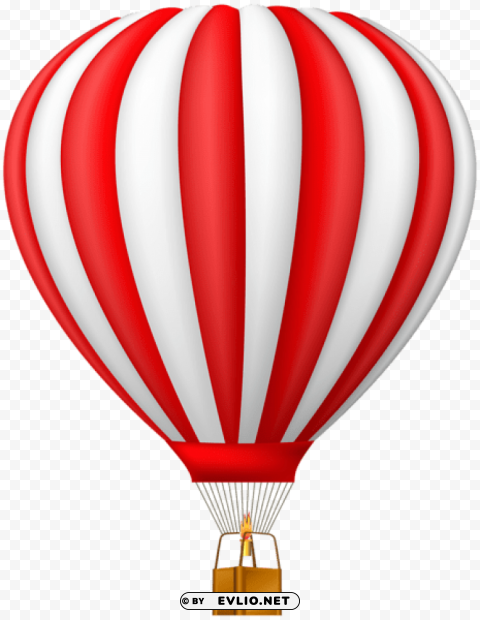 red hot air balloon Transparent background PNG clipart