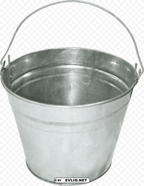 steel bucket Isolated Graphic on Clear PNG