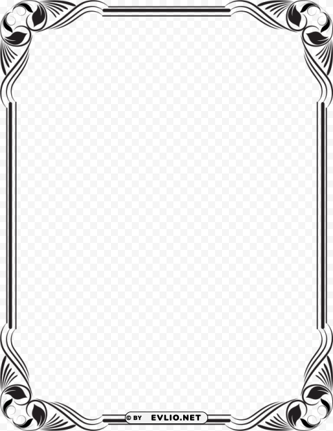 Black And White Frame Borders Design Free PNG Images With Alpha Transparency Compilation