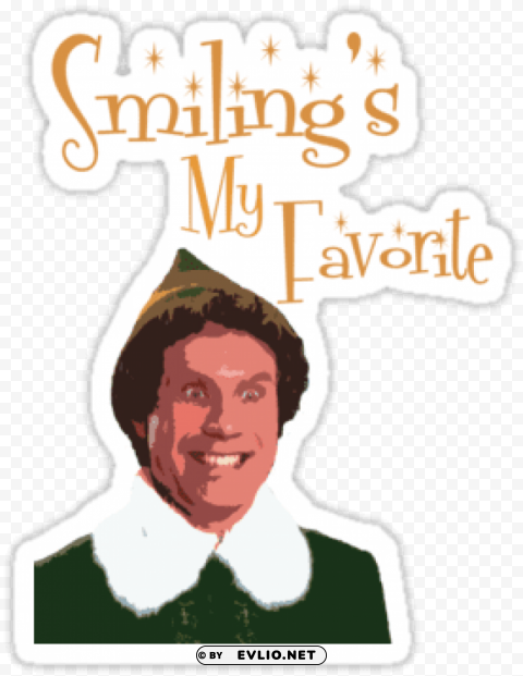 buddy the elf smiling's my PNG files with transparent backdrop complete bundle