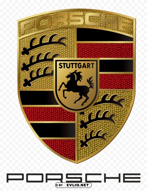Porsche Logo Transparent Background Isolated PNG Item