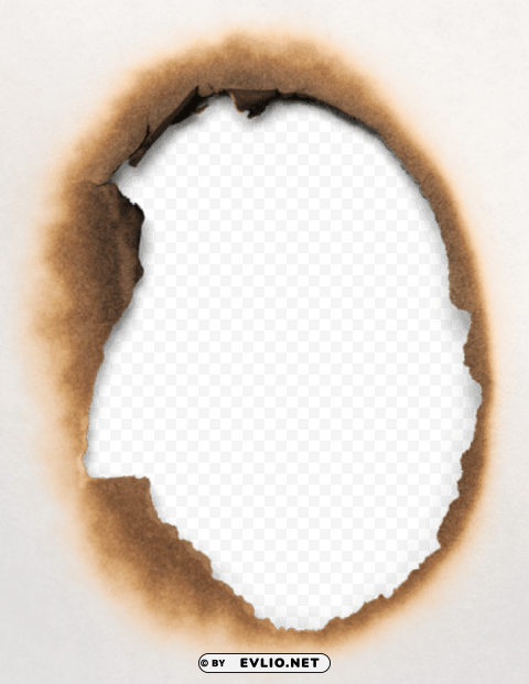 transparent burnt paper PNG for educational use