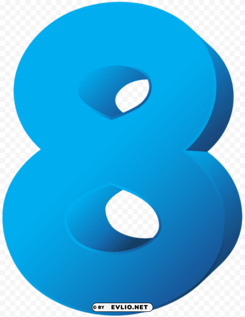 blue number eight transparent Free download PNG images with alpha channel diversity