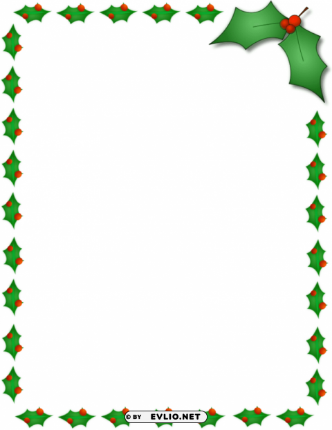 christmas borders christmas_holly_border_page Isolated Icon in HighQuality Transparent PNG png - Free PNG Images ID 944cc4d2