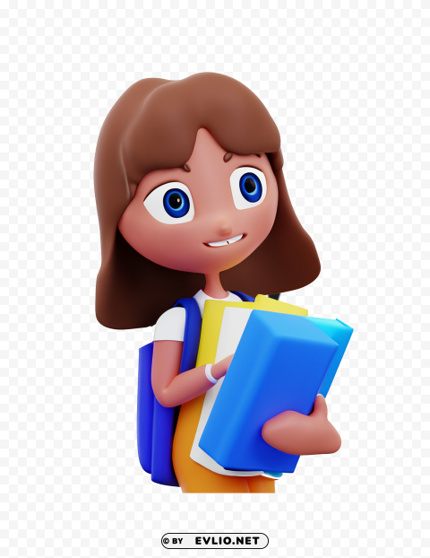 Female Student Transparent Background Isolation In HighQuality PNG