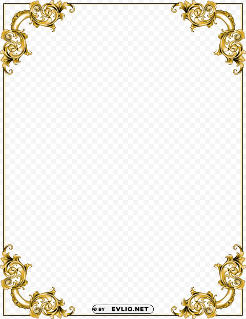 gold frame border transparent Clear PNG pictures broad bulk
