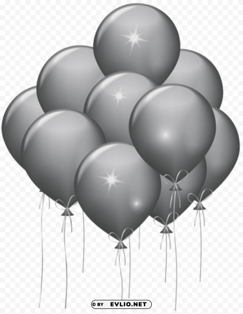 silver balloons transparent PNG images with no limitations