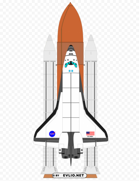 PNG image of Space Shuttle flat Clear PNG pictures assortment with a clear background - Image ID 67a02450