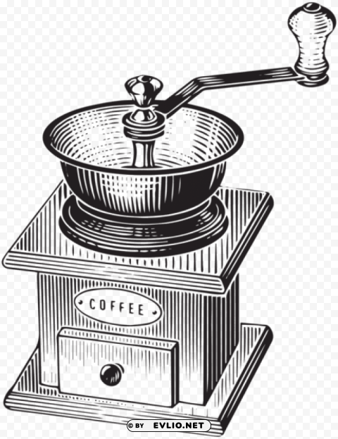 coffee mill Isolated Design Element in Clear Transparent PNG