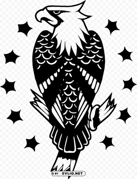 eagle old school tattoo Transparent PNG graphics library