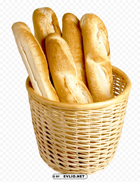 french bread in basket PNG images with no background comprehensive set