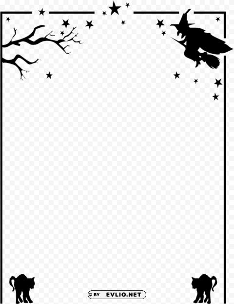 halloween border Transparent Cutout PNG Isolated Element