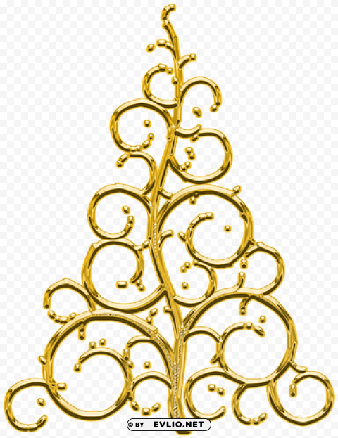 holidays gold christmas tree - christmas day Isolated Item in HighQuality Transparent PNG
