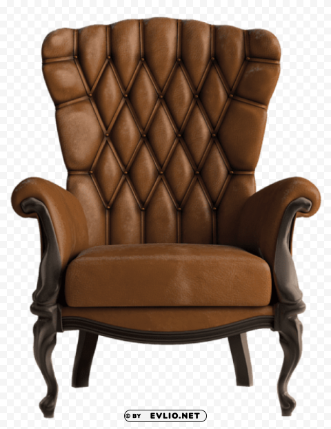 transparent brown leather chair Clear pics PNG