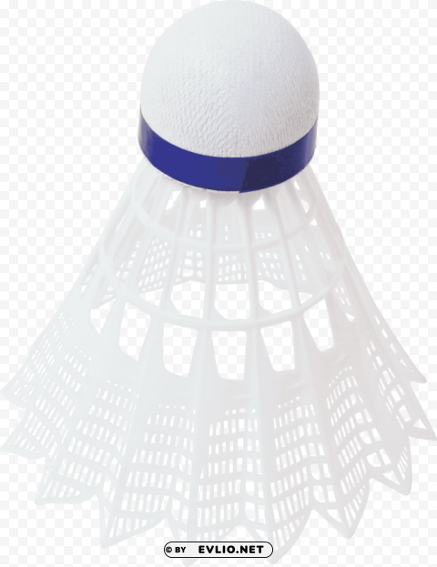 white blue shuttlecock featherball PNG no watermark