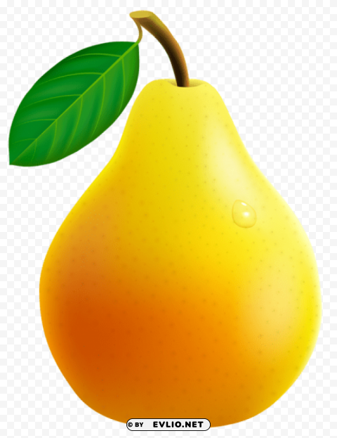 yellow pear vector Transparent Cutout PNG Graphic Isolation