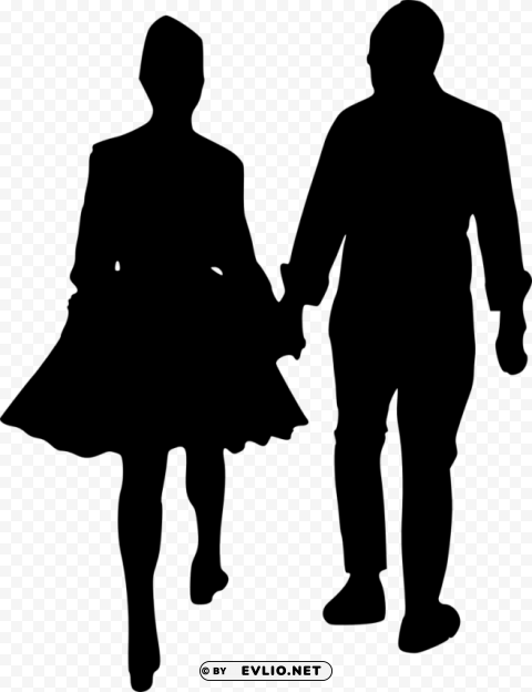 couple silhouette PNG Graphic Isolated on Clear Background Detail