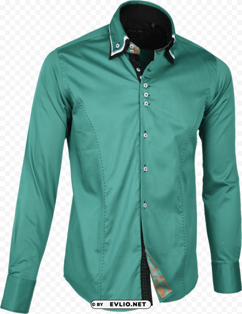 dress shirt detachable collar green PNG images with no background needed png - Free PNG Images ID 913d6446