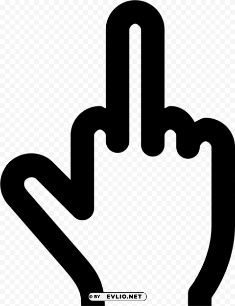 middle finger cursor Clear PNG graphics free