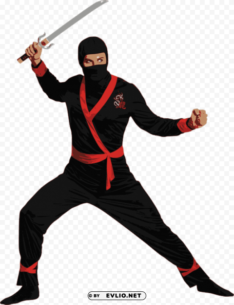 Transparent background PNG image of ninja PNG for digital design - Image ID d84feced