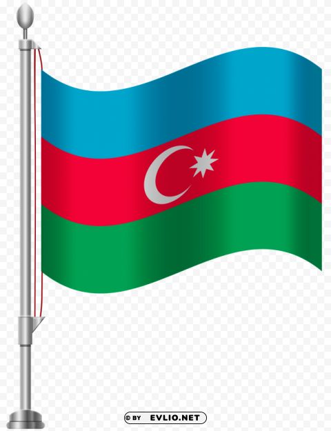 azerbaijan flag Transparent PNG Artwork with Isolated Subject