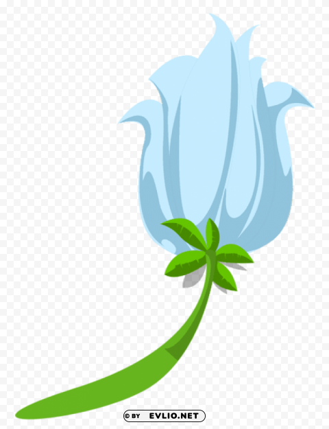 blue exotic flower PNG graphics with transparent backdrop