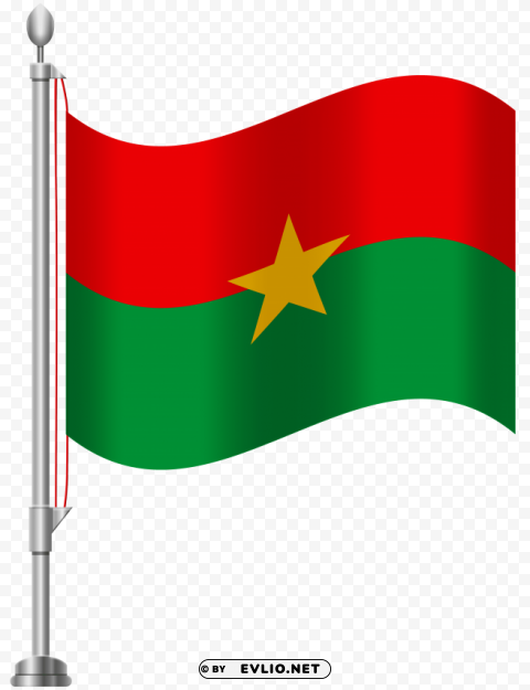 burkina faso flag Transparent PNG Isolated Design Element clipart png photo - cb924f3c