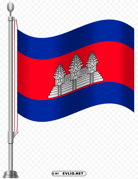 cambodia flag Transparent PNG Isolated Element with Clarity
