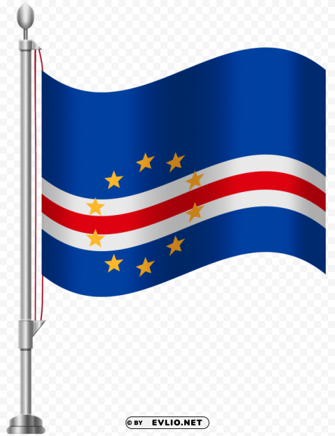 cape verde flag PNG Graphic Isolated on Transparent Background