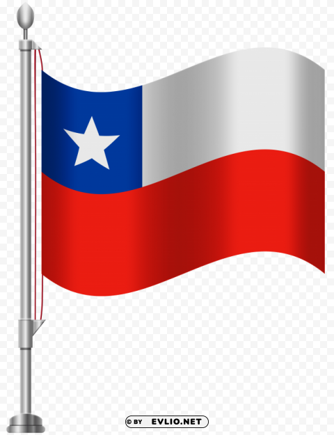 chile flag Transparent PNG Isolated Item with Detail