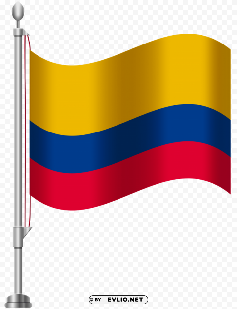 colombia flag Transparent PNG Isolated Object Design