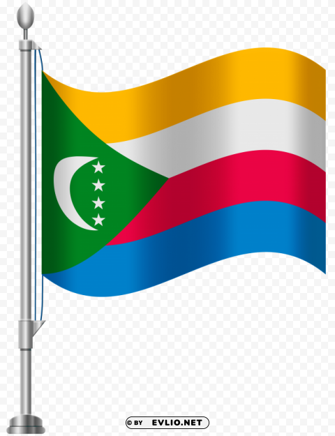 comoros flag Transparent PNG Isolated Object with Detail