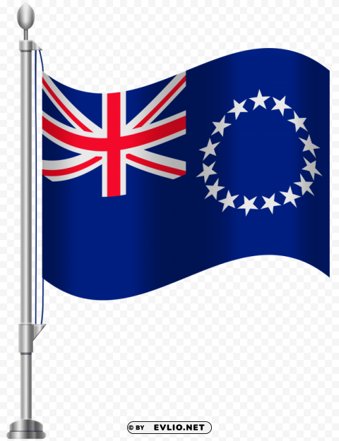 cook islands flag Transparent PNG Isolated Subject