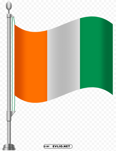 cote d ivoire flag Isolated Character on Transparent PNG
