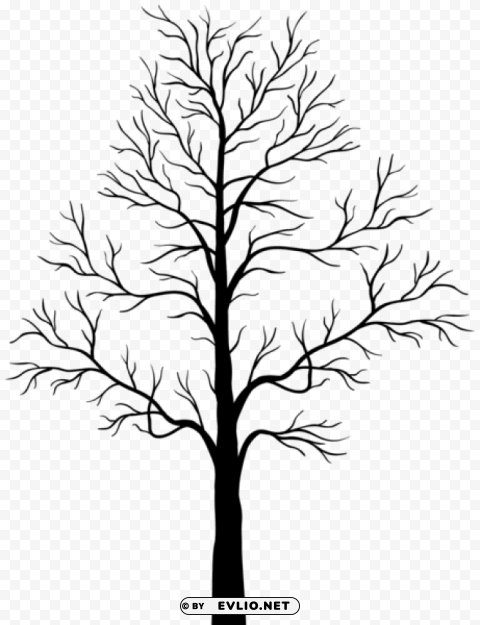 dead tree silhouette PNG Graphic Isolated on Transparent Background
