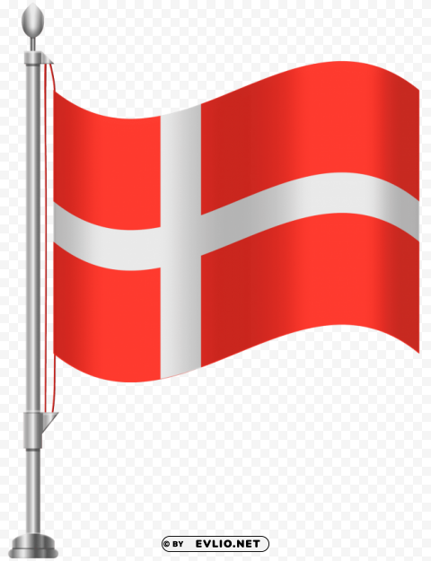 denmark flag Isolated Character on Transparent Background PNG