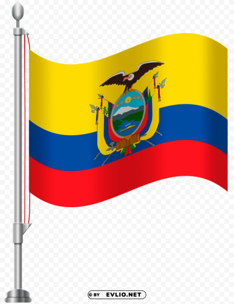 ecuador flag Isolated Element in HighQuality PNG