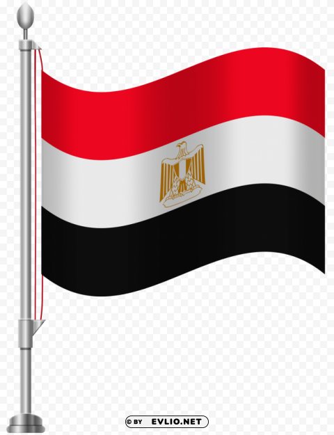 egypt flag Isolated Design on Clear Transparent PNG