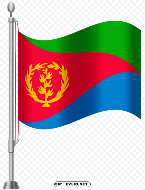 eritrea flag Clean Background Isolated PNG Art